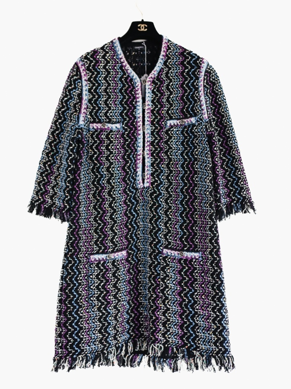 CHANEL Runway Tweed Mini Dress 2021 sz 42